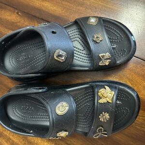 Stylish Black Platform Sandals